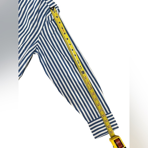 Free Assembly 100% Cotton Striped Ruffle Neck Mini Dress - Picture 9 of 12